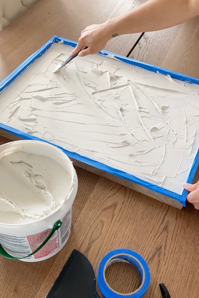 How to Make Textured Canvas Art (With Drywall Mud)
